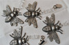 Set 4 Pesas Para Mantel Abeja Metal Plata Envejecido 0