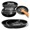 Kit 2 Peças Prato Para Vaso Redondo Plástico - Grande 30 Cm 0
