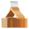 Pack X 50  Percha De Madera Lustrada Calidad Latin 0