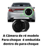 Kit Retrovisor + Câmera 2x1 + Sensor Ré Prata Logus 6