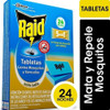 Raid Tabletas Para Mosquitos Larga Duración Caja X24 0