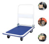 Carrinho Plataforma De Carga Azul Dobrável Portátil Armazém 2
