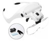 Lupa Anteojo Vincha Cabeza Luz Led 5 Lentes Cosmetologia 4