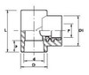 Tee Con Rosca Central Hembra 32x1/2  Acqua System Dema 1