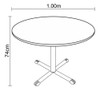 Mesa Para Reunião Redonda Escritório 1.00m, Várias Cores 1