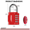 Candado De Combinacion Para Exteriores 4digitos Rojo 2u 1