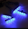 Kit 4 Faros Led Azules Destellantes Con Control Remoto 3