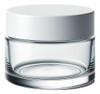 10 Potes Recto 50ml Vidrio Incoloro Tapa Blanca 0