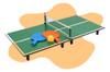 Mini Mesa De Ping Pong Com Rede E Raquetes Multikids 0