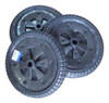 Roda Carrinho Pneu Macico Pvc Furo 1 0