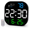 Reloj De Pared, Reloj De Pared Digital Con Control Remoto, P 0