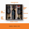 Box Set Vino Trumpeter Malbec Copas Negras Grabadas 1