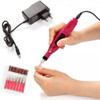Torno Electrico Profesional Manicura Uñas + Kit De Fresas 2
