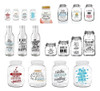 55 Etiquetas Autoadhesivas Stickers Transparentes Botellas 0