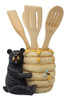 Oso Negro Decorativo En Una Colmena Honey Pot Encimera Titul 0