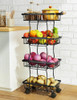 Carrito Utilitario Rodante Fruit Basket Sayzh De 4 Niveles, 0