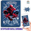 Invitación Digital Personalizada Whatsapp Spider-man M3 0