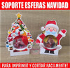 Caja Imprimible Soporte Esferas Bolas Navideñas 1