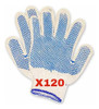 Pack X120 Guantes Moteados De Trabajo Reforzado Resistente 0