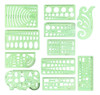 ~? Mwellewm 11 Pcs/set Geometric Drawing Template Stencils D 0