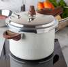 Brinox 4.2L Ceramic Pressure Cooker – Induction Compatible, Vanilla