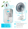 Ventilador Mesa Recarregável Usb Silencioso Portátil Clipe 2