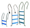 Escalera Vulcano De 4 Plastico C/anc. Para Piscina 1