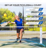 A11n - Juego De Red De Pickleball Portátil, Red De 3
