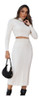 Conjunto Feminino Tricot Modal Saia E Cropped Várias Cores 3