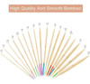 18 Pares Vs Tamaños Agujas Circulares De Bambu C/kit Puntos 3