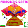 Barrilete Princesa Con Vestido Cometa Gigante Nena + Hilo 1