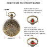 Reloj De Bolsillo De Bronce Para Veteranos Con Cadena 4
