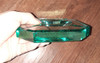 Cenicero Antiguo De Vidrio Macizo Biselado 2