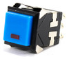 Interruptor Pulsador Cuadrado 19mm Azul Led Rojo 0