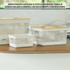 4x Cesto 20l Organizador Ou Grid Bege Com Tampa De Bambu 4 4x Cesto 20l Organizador Ou Grid Bege Com Tampa De Bambu 4
