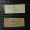 100 Etiquetas Ecocuero Pu Beige 3x3cm Grabado Laser 1