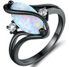 Barzel Anillo Dorado Rosa Y Chapado En Oro Blanco Con Ópalo 1