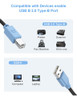 Tewmsc Cable De Impresora - Cable De Impresora Usb De 10 Pie 6