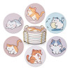 Juego De 6 Posavasos Divertidos De Gatos Soporte, Posav... 0
