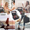 Bolso De Maquillaje Portátil Negro Pequeño Con Divisores 6