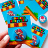 Mario Bros. Souvenirs Pines 38mm + Tarjeta X 30u 1