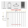 Cortina De Luces Cambiantes De 16 Colores Con Adaptador De C 5
