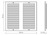 Rejilla De Ventilación Fija 36 X 34cm - Ynter Industrial 1