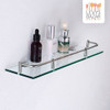Estante Repisa D Vidrio Baranda Rectangular Baño Acero 7