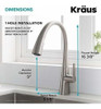 Grifo De Cocina Con Rociador Kraus-blanco Mate/cromo 4