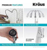 Grifo De Cocina Con Rociador Kraus-blanco Mate/cromo 6