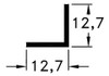 Perfil De Alumino Angulo 12.7x12.7  Natural X Metro 1