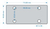 Placa Anclaje Perforada. Pack 10un. 11x5cm. Chapa 3.2mm. 1