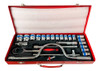 Juego Tubo Dado 1/2 24 Pcs 10 A 32mm Caja Metal Taller Auto 0