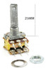 Potenciometro Logaritmico Estereo 10k Ohms Eje 25mm 1